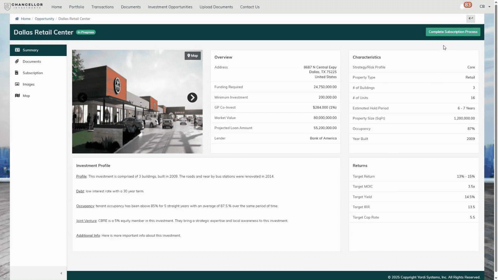 E-Signature function in Yardi Investment Manager