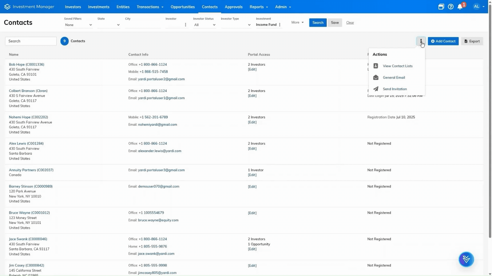 
How to Generate & Send Emails to a Contact List with Yardi Investment Manager